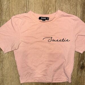 SZ 2 Pink Missguided Crop Top